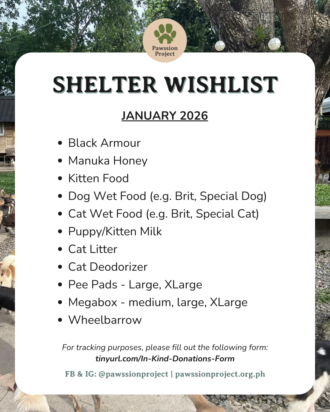 UPDATED WISHLIST JAN 2026